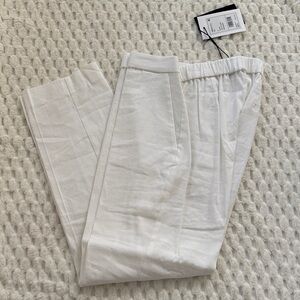 Theory Treeca Linen Pant Slim Crop-Size 6-Authentic-NWT